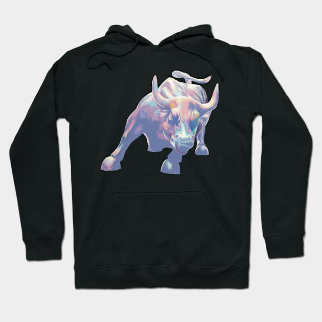 The Charging Bull of Wall Street Hoodie by Art And Soul